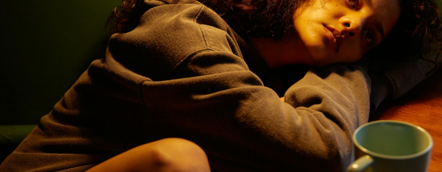 Woman recovering from emotional burnout