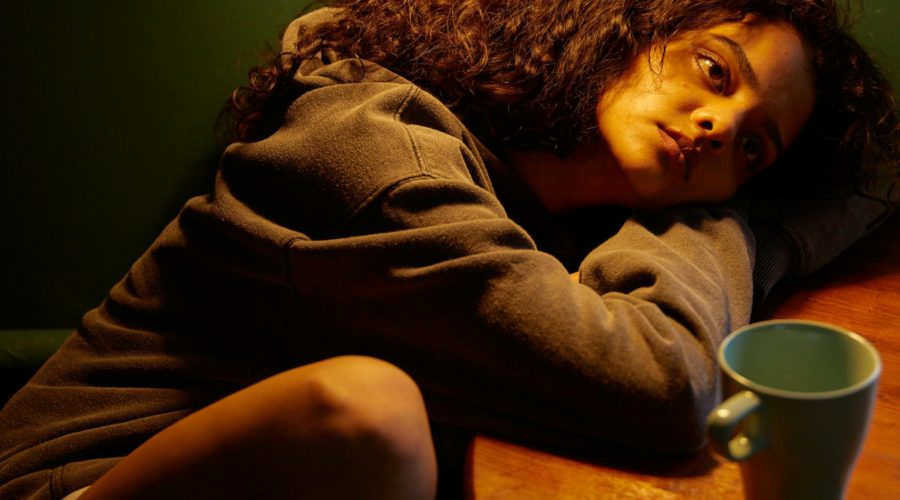 Woman recovering from emotional burnout