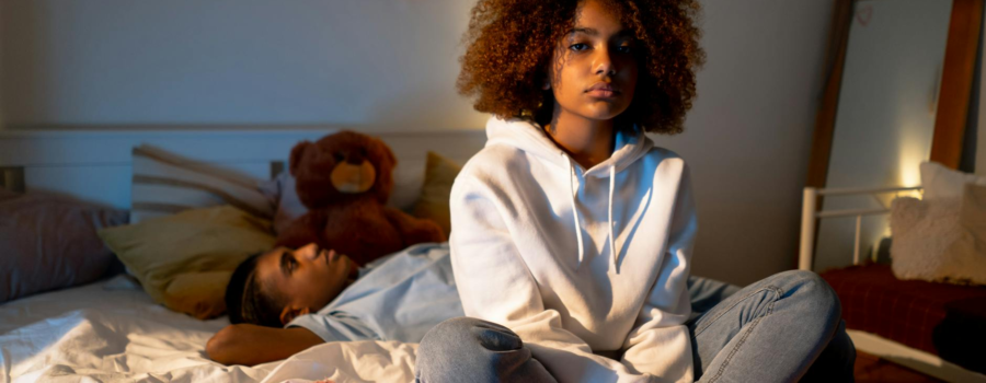 a couple staying in bed